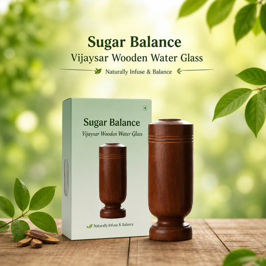 Ayurvedic Vijaysar Herbal Wooden Tumbler