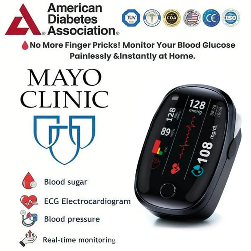 Advanced Non-Invasive Glucose Health Monitor-99.9% Accuracy | BUY 1 GET 1 FREE