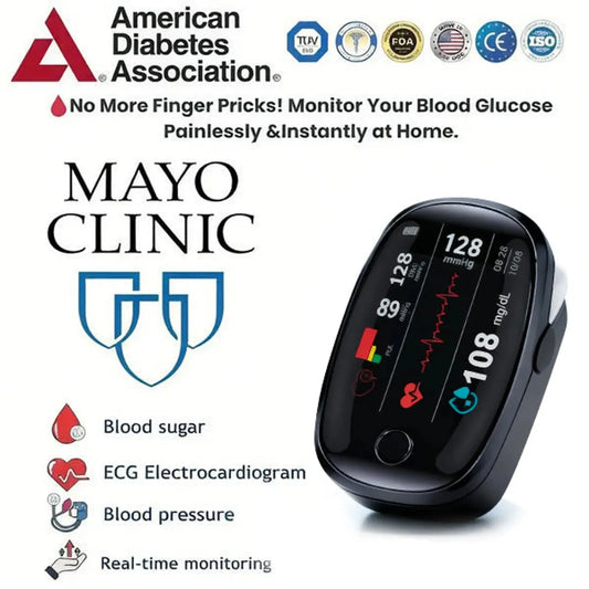 Advanced Non-Invasive Glucose Health Monitor-99.9% Accuracy | BUY 1 GET 1 FREE