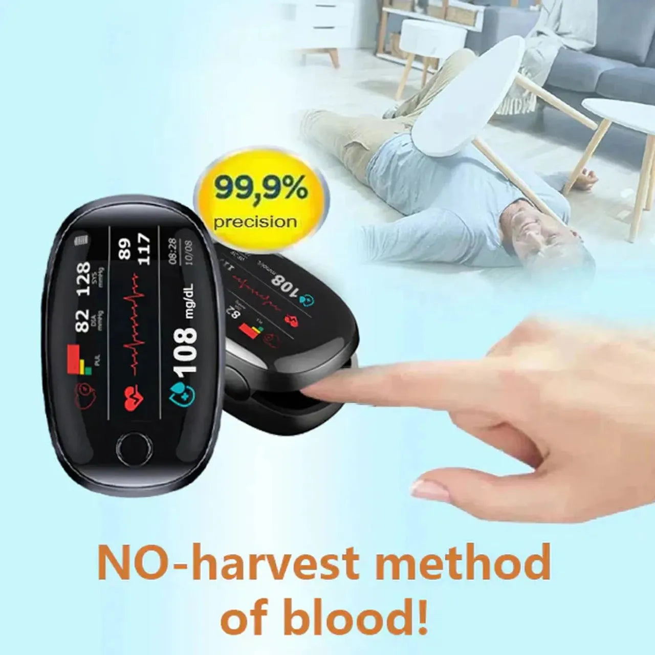 Advanced Non-Invasive Glucose Health Monitor-99.9% Accuracy | BUY 1 GET 1 FREE