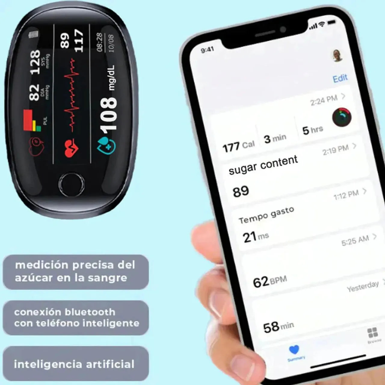 Advanced Non-Invasive Glucose Health Monitor-99.9% Accuracy | BUY 1 GET 1 FREE
